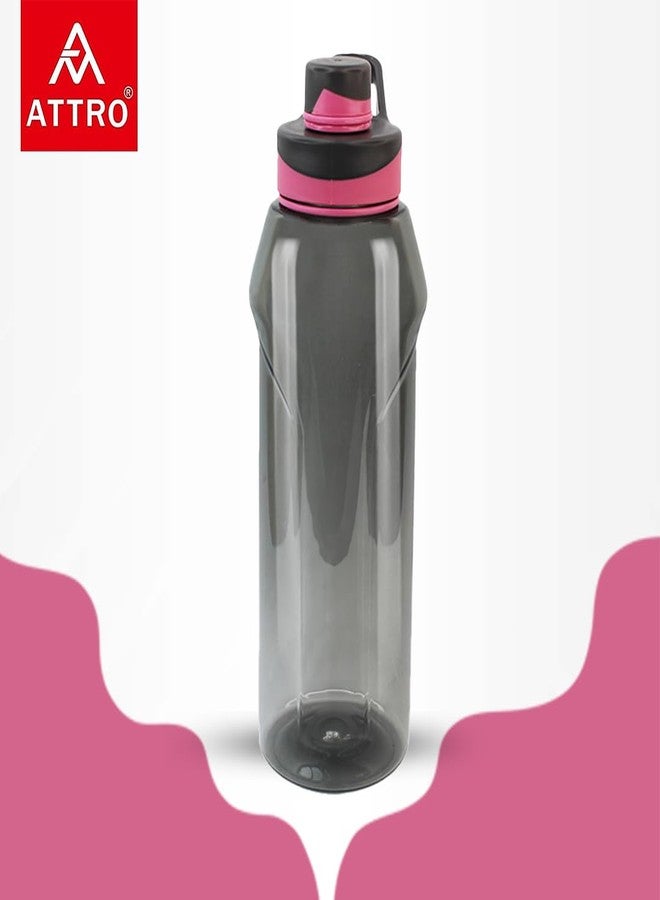Attro Aviator 1000ml Water Bottle with Easy to Carry Grip Handle BPA Free Food Grade Leak Proof Ideal for Gym Workout, School, Office & Outdoor - Pink - Image 4